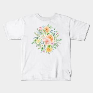 Pastel romantic garden Kids T-Shirt